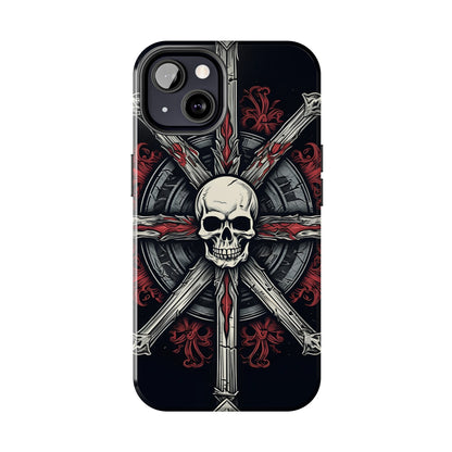 Skull on Circle - Protective iPhone Cases