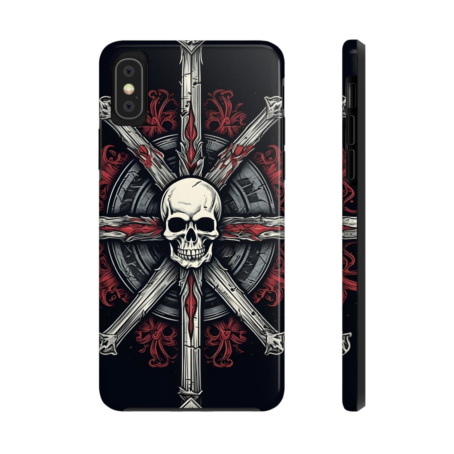 Skull on Circle - Protective iPhone Cases