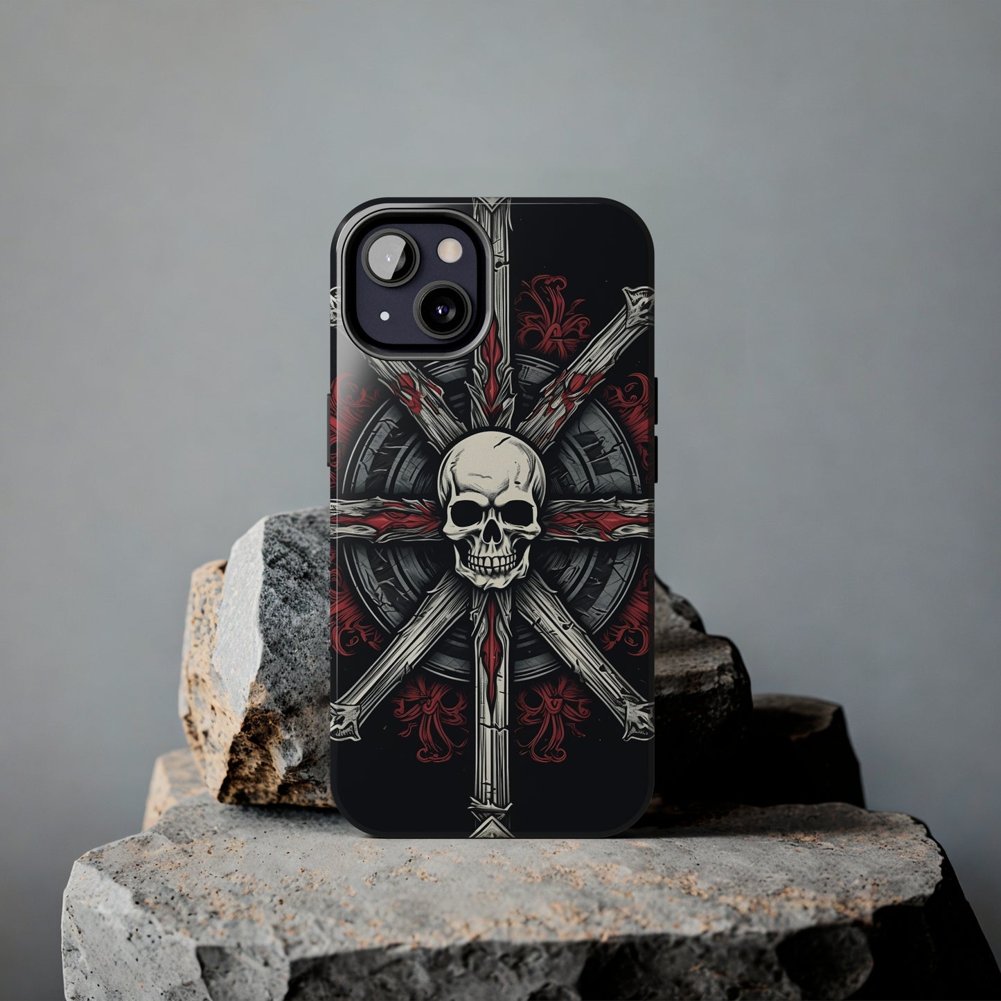 Skull on Circle - Protective iPhone Cases