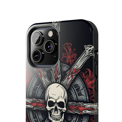 Skull on Circle - Protective iPhone Cases