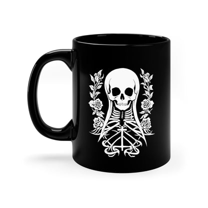 Goth Skull Woman - 11oz Black Goth Cup - Tegusuk Store