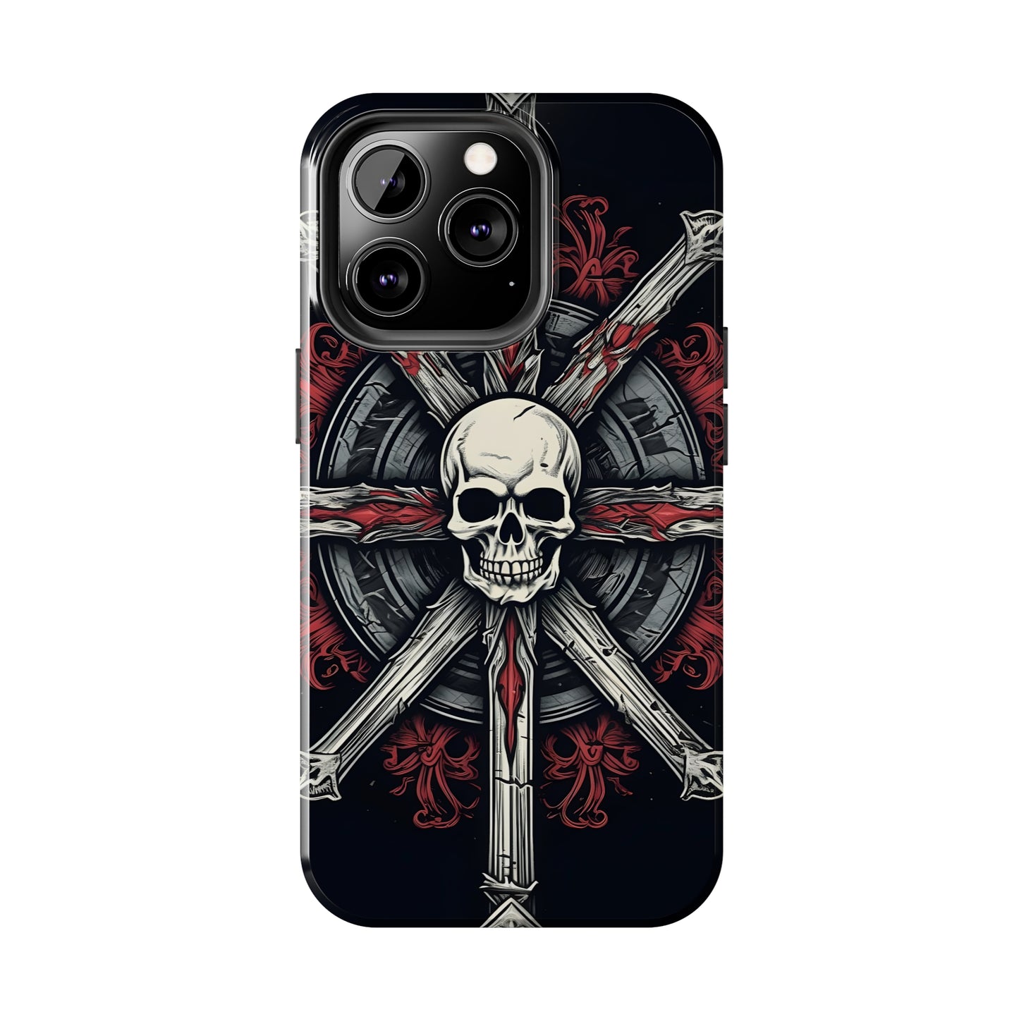 Skull on Circle - Protective iPhone Cases