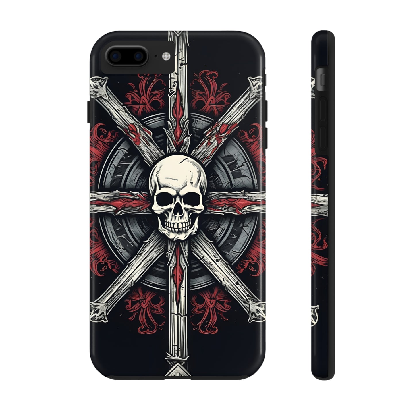 Skull on Circle - Protective iPhone Cases