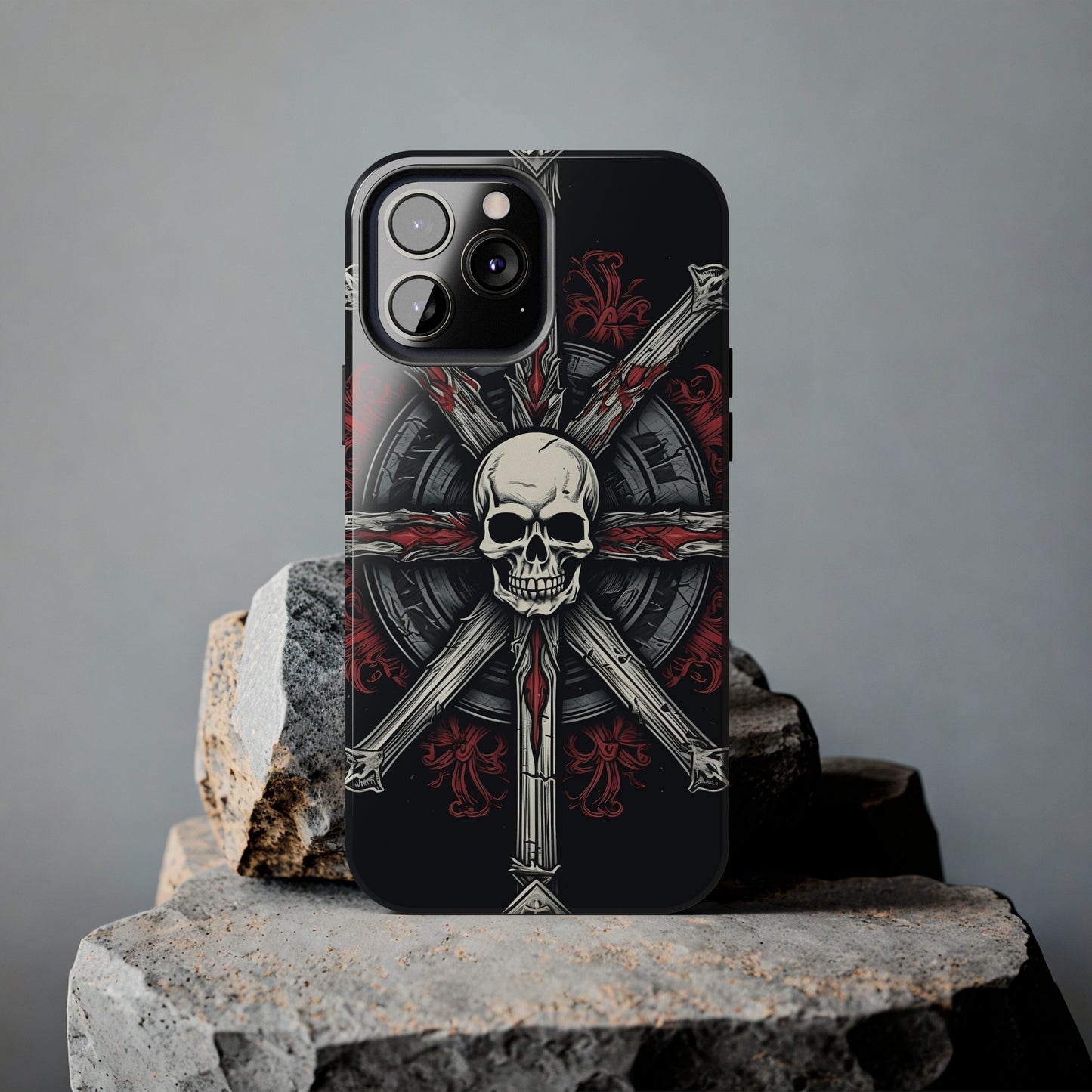 Skull on Circle - Protective iPhone Cases