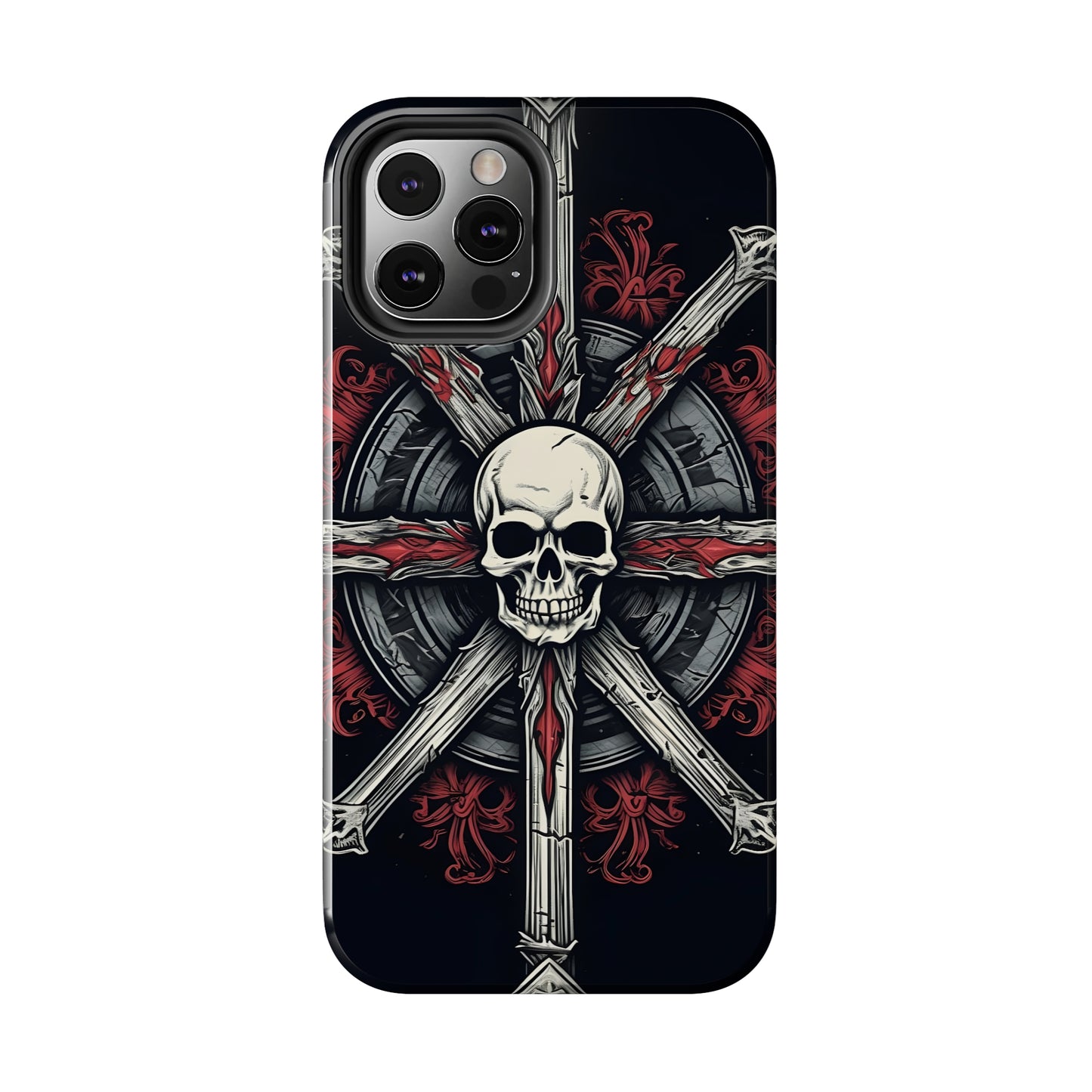 Skull on Circle - Protective iPhone Cases