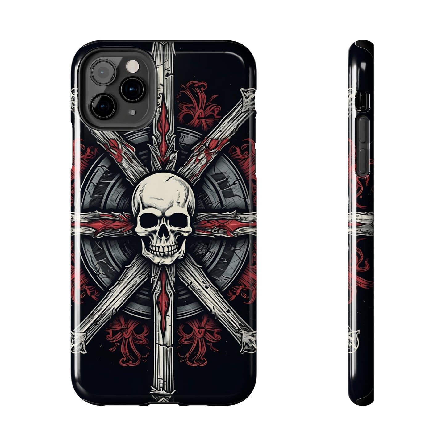 Skull on Circle - Protective iPhone Cases