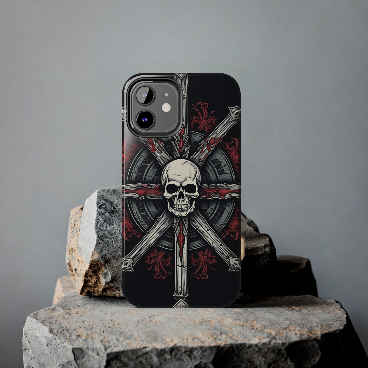 Skull on Circle - Protective iPhone Cases