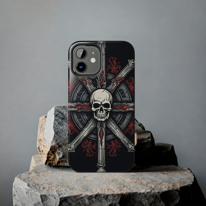 Skull on Circle - Protective iPhone Cases