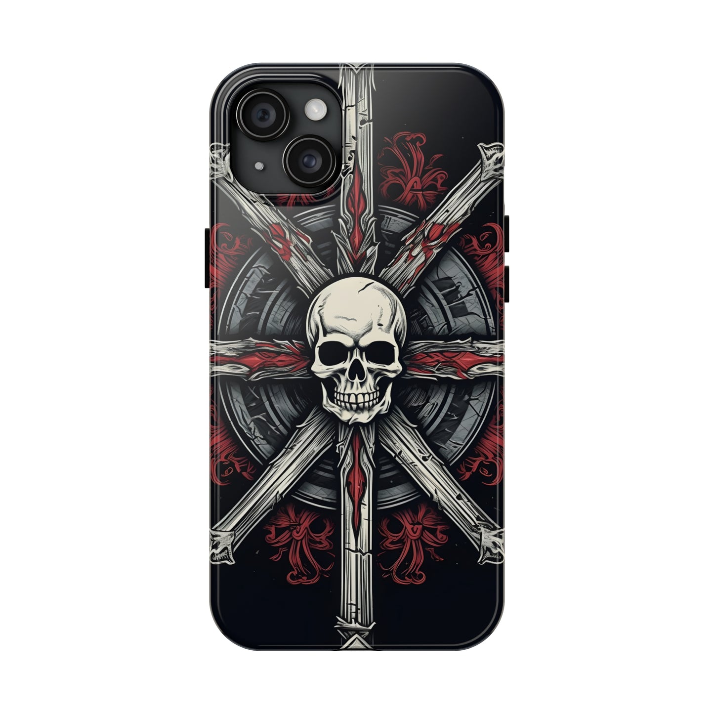 Skull on Circle - Protective iPhone Cases