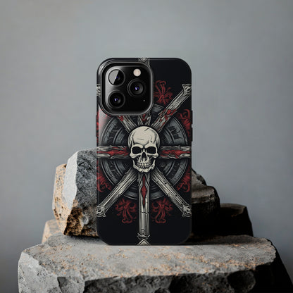 Skull on Circle - Protective iPhone Cases