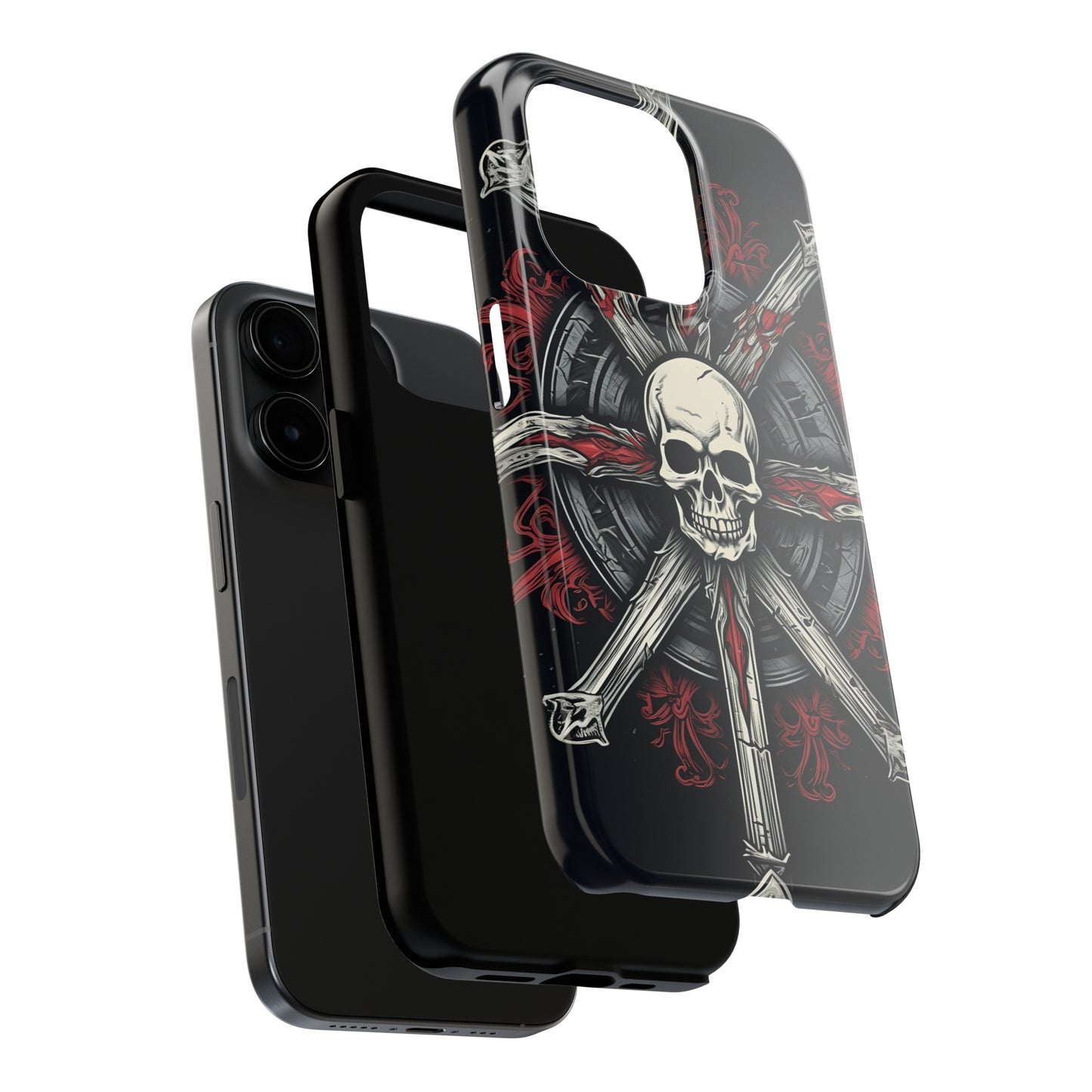 Skull on Circle - Protective iPhone Cases