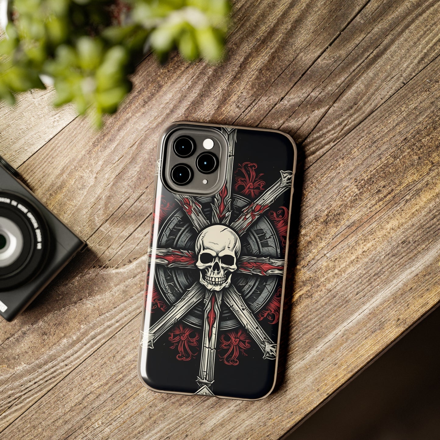 Skull on Circle - Protective iPhone Cases