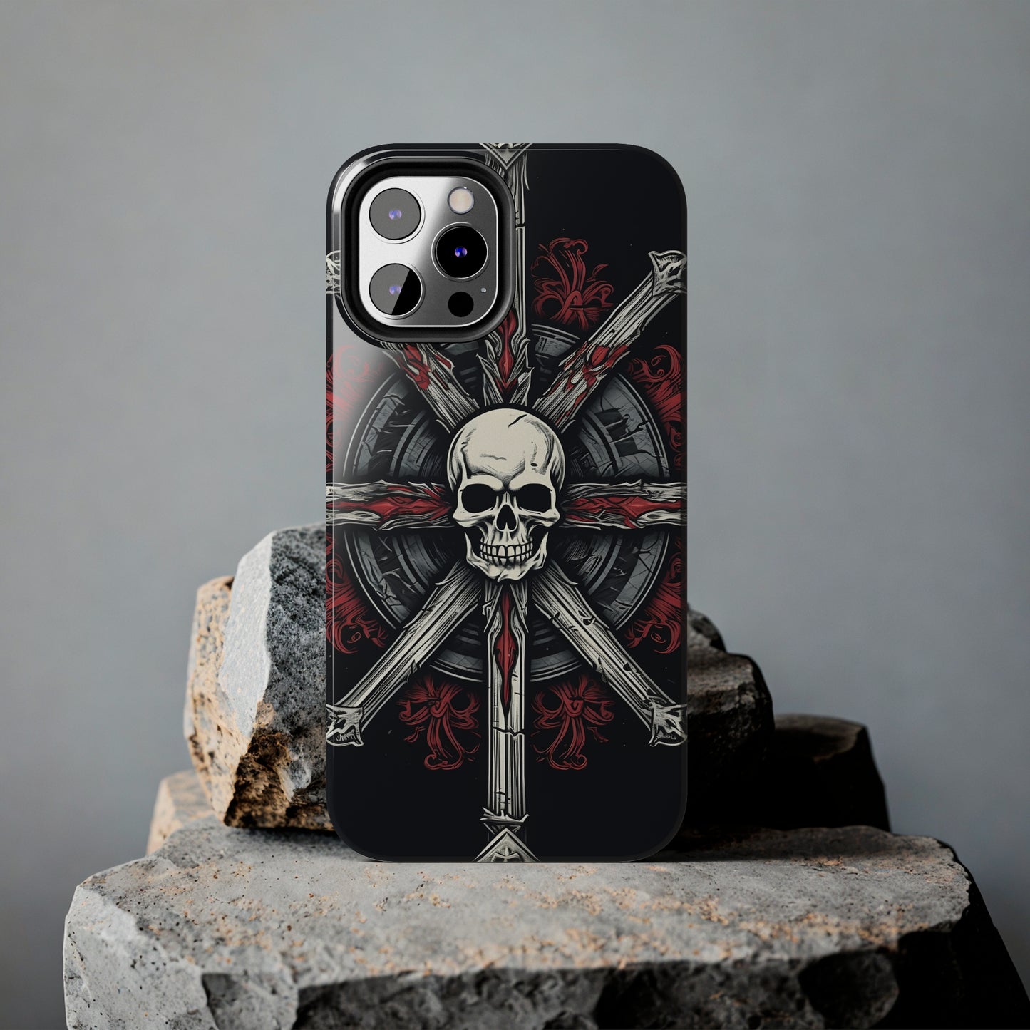 Skull on Circle - Protective iPhone Cases