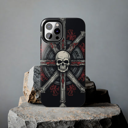 Skull on Circle - Protective iPhone Cases