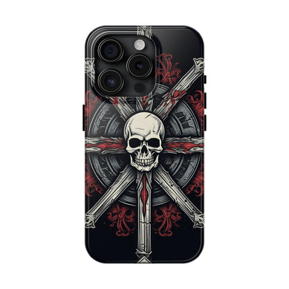 Skull on Circle - Protective iPhone Cases