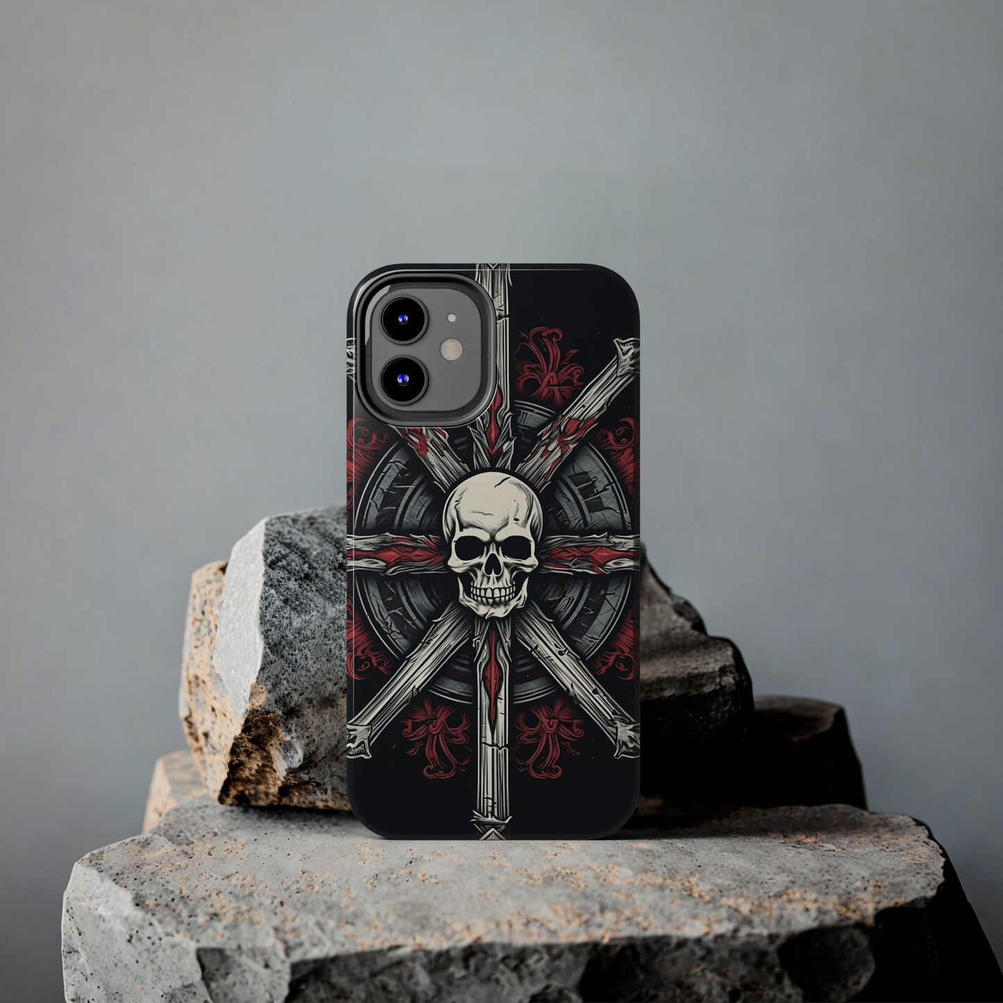 Skull on Circle - Protective iPhone Cases