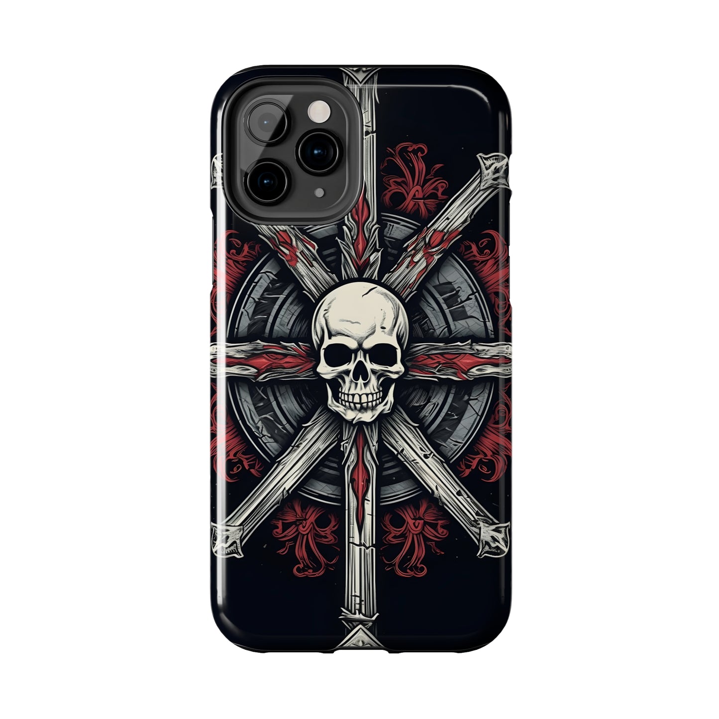 Skull on Circle - Protective iPhone Cases