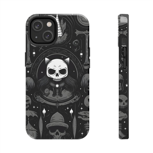 Spooky Patternal Skulls - Protective iPhone Cases