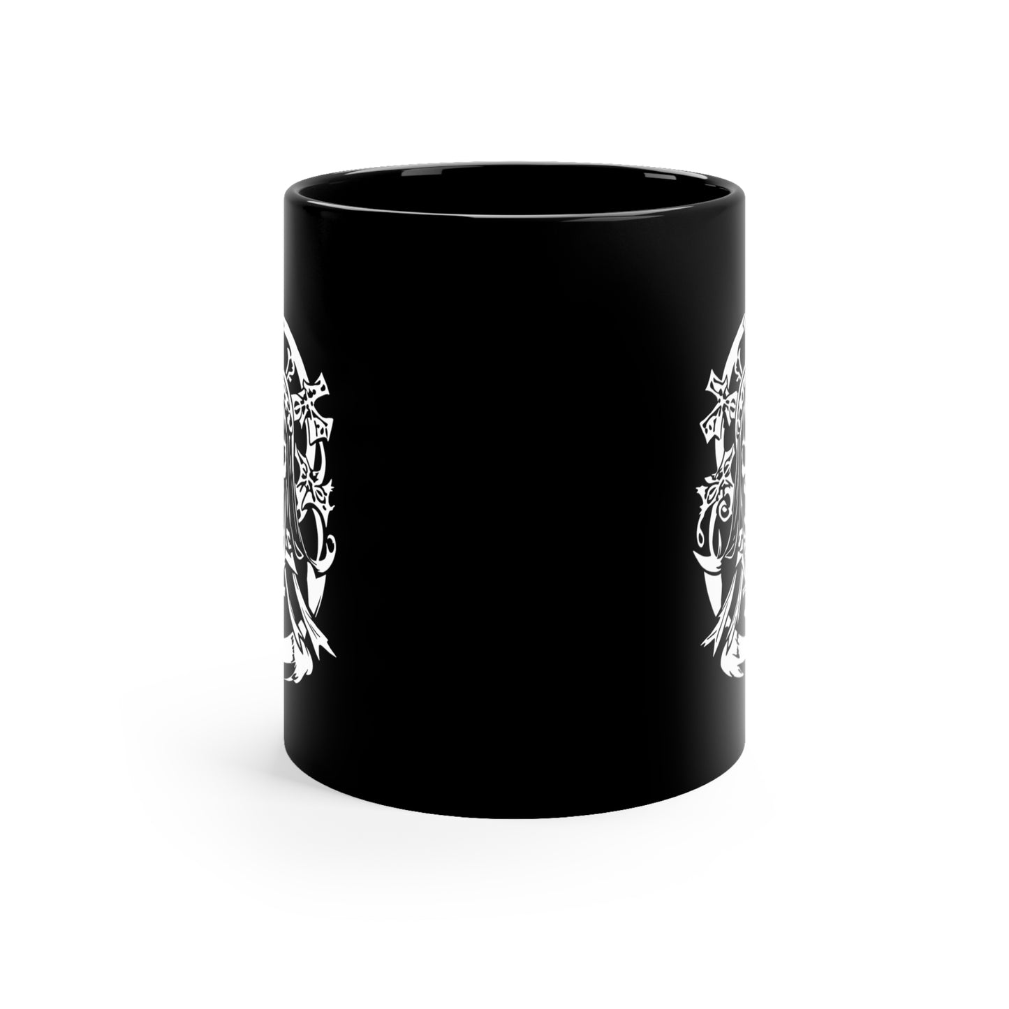 Gothic Skeleton Girl - 11oz Black Mug