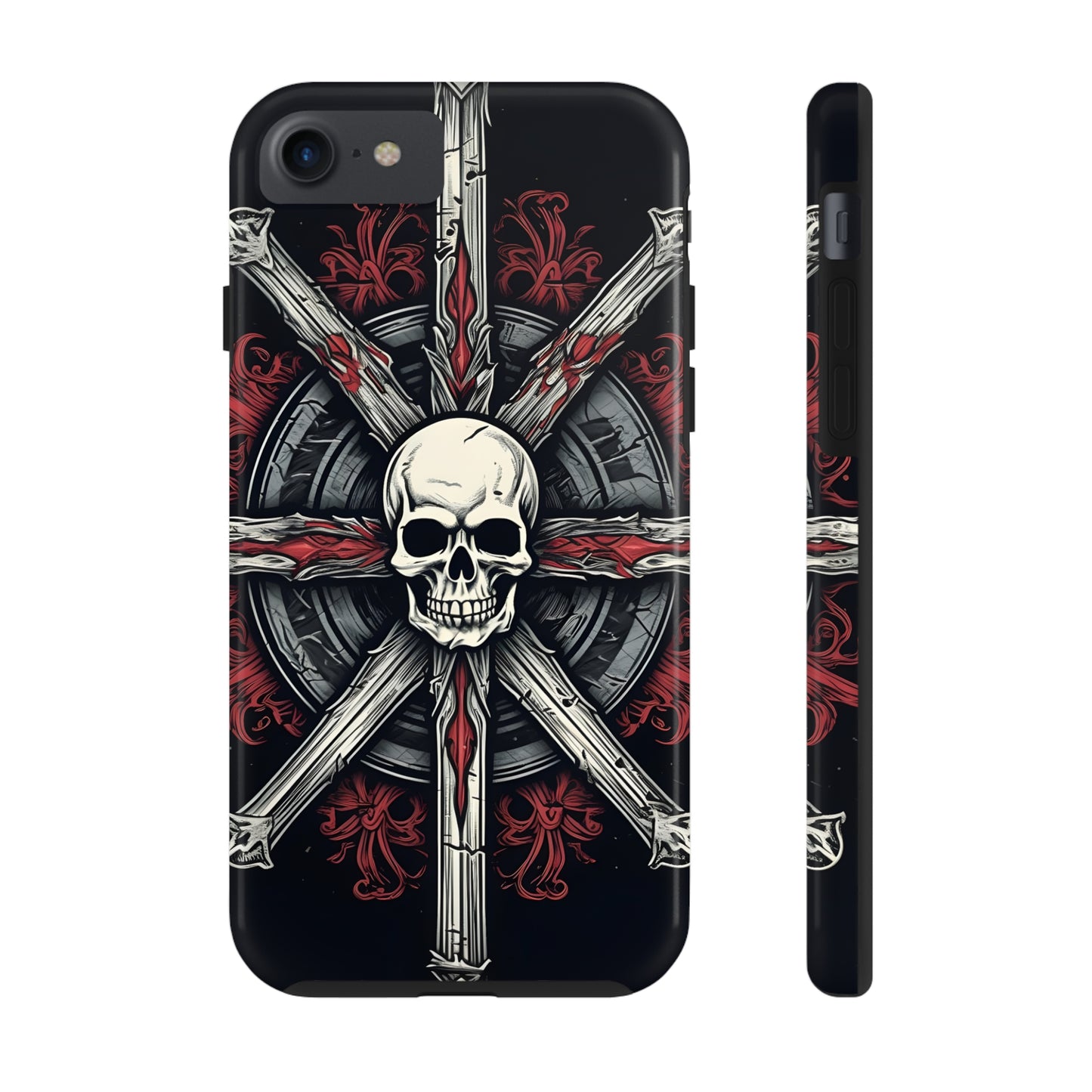 Skull on Circle - Protective iPhone Cases