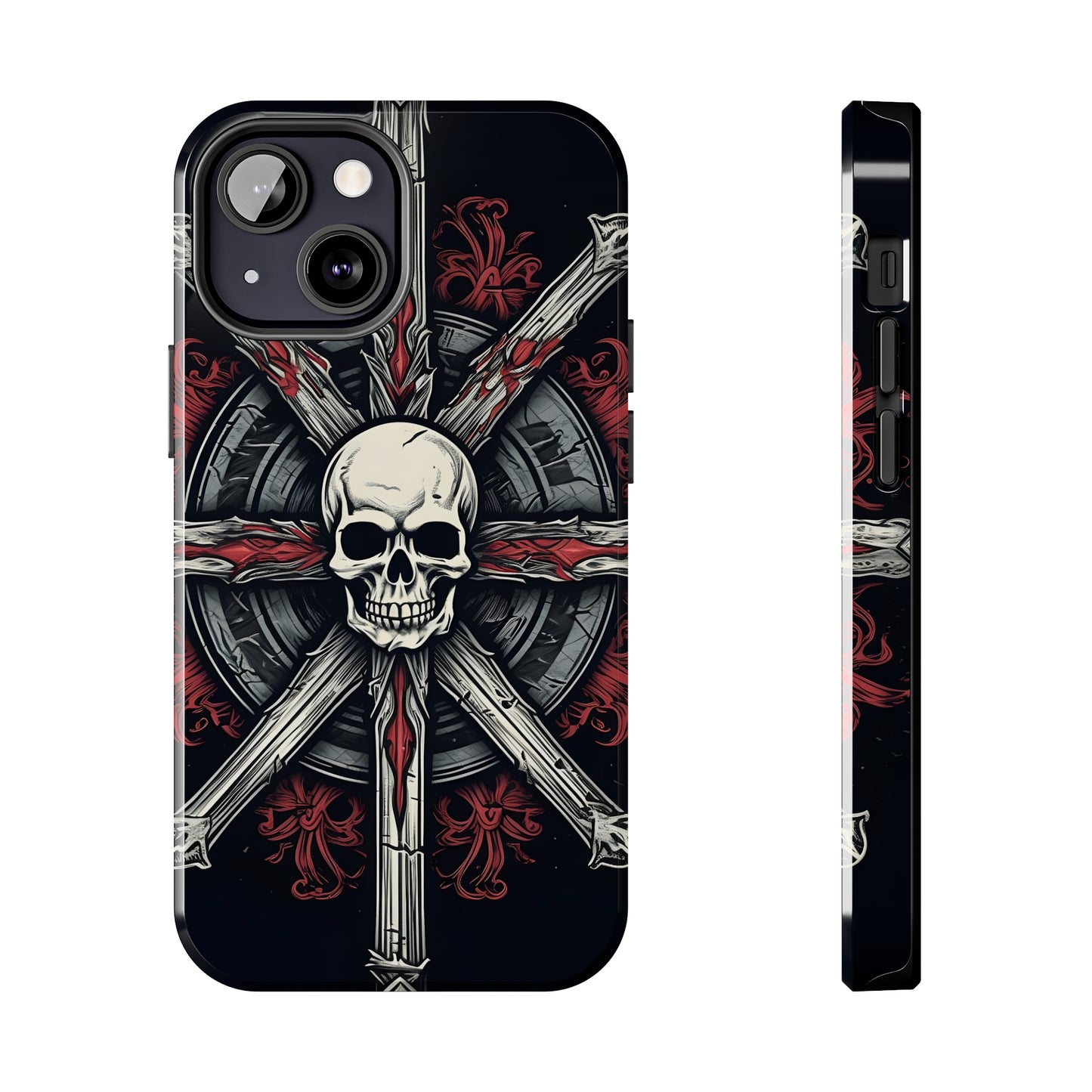 Skull on Circle - Protective iPhone Cases