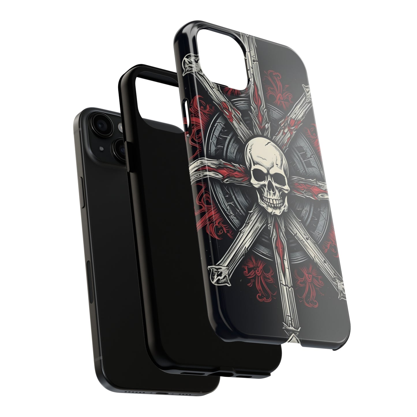 Skull on Circle - Protective iPhone Cases