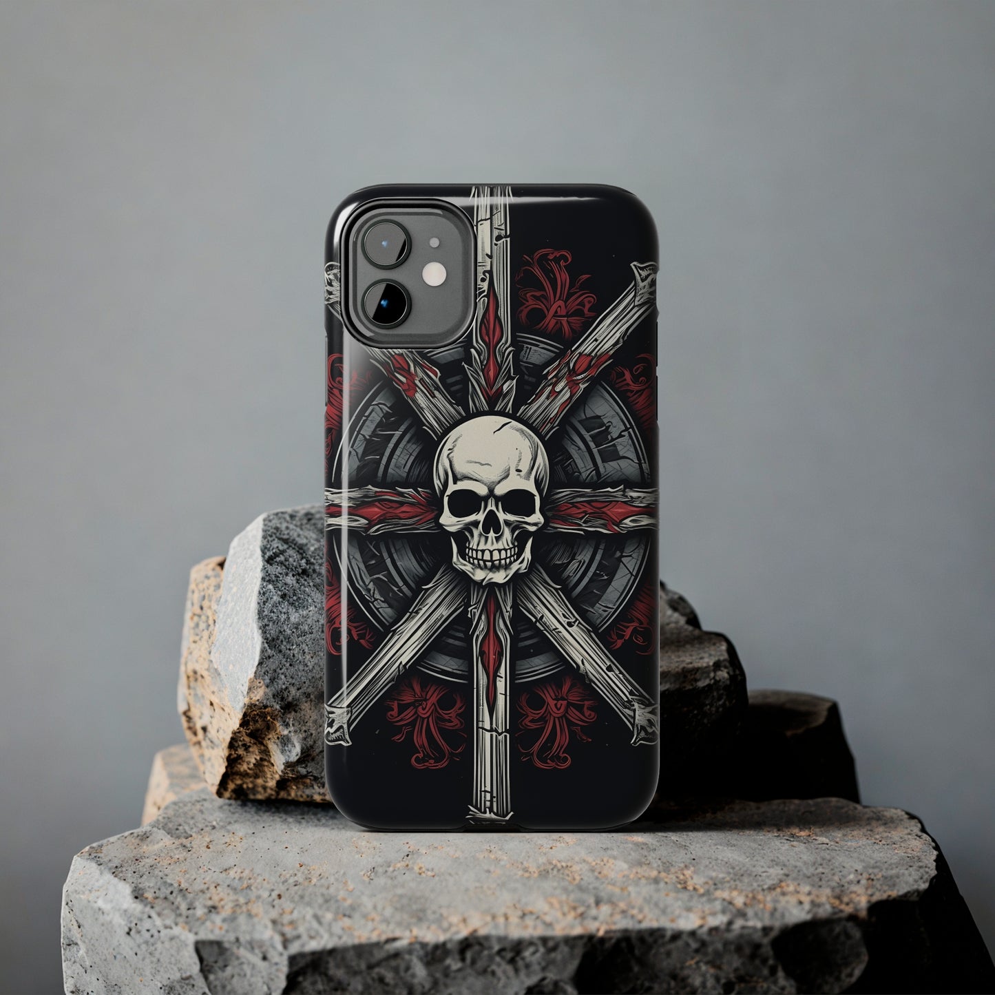 Skull on Circle - Protective iPhone Cases