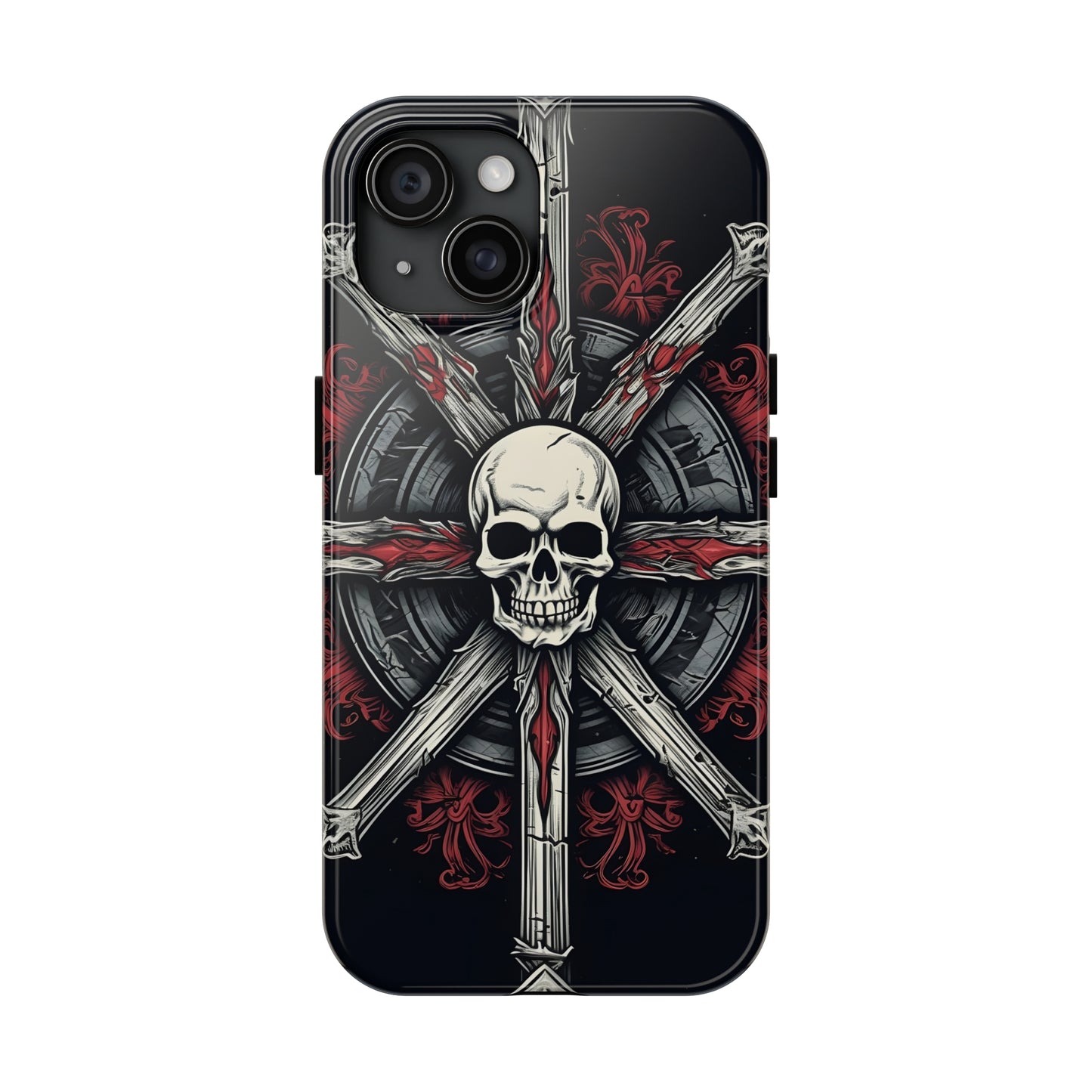 Skull on Circle - Protective iPhone Cases