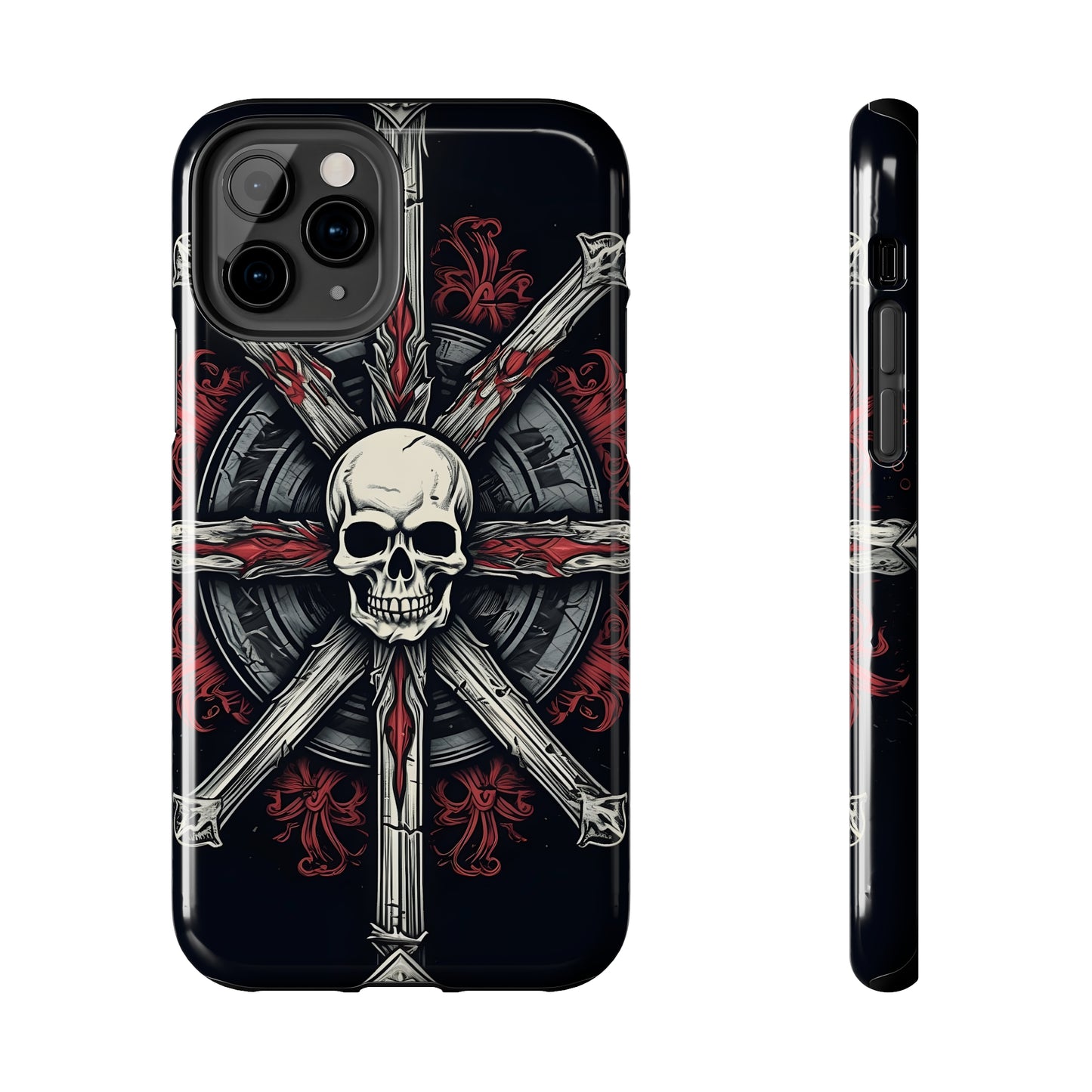 Skull on Circle - Protective iPhone Cases