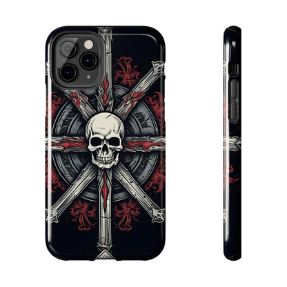 Skull on Circle - Protective iPhone Cases