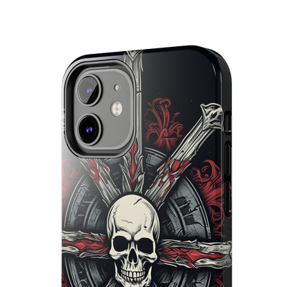 Skull on Circle - Protective iPhone Cases