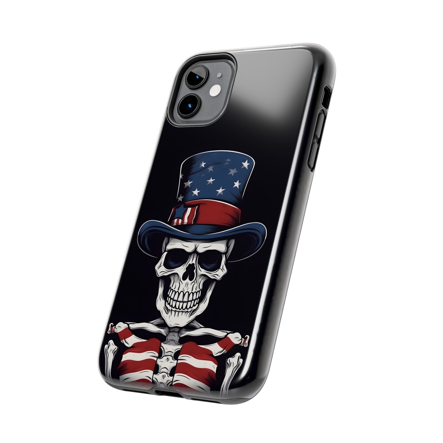 Skull - 4th of July - Protective iPhone Cases