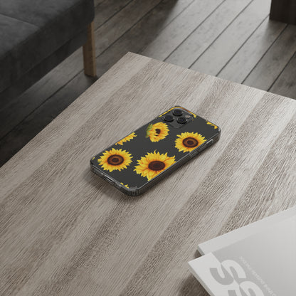 Sunflower - Clear Phone Cases