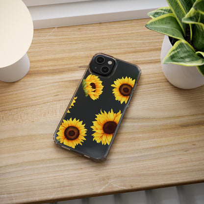 Sunflower - Clear Phone Cases - Tegusuk Store