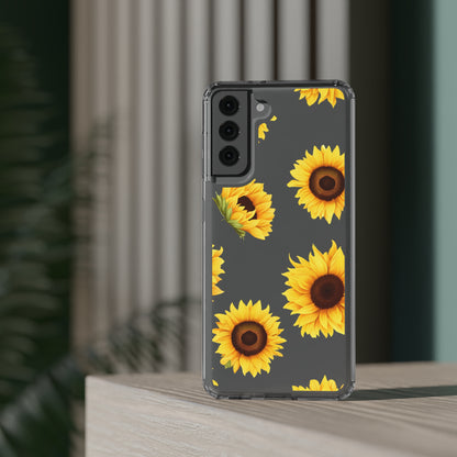 Sunflower - Clear Phone Cases